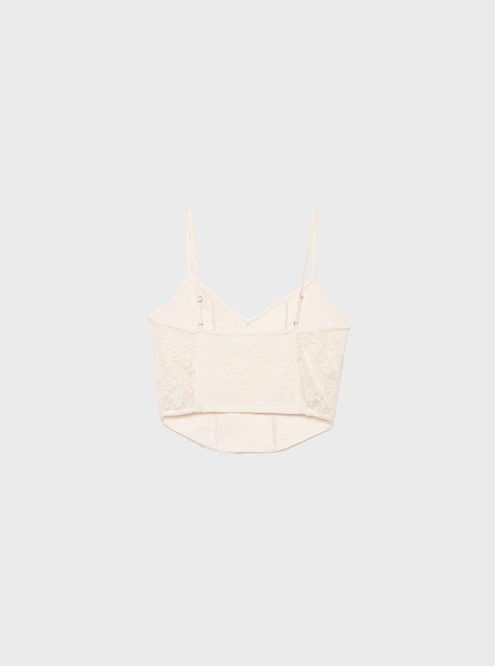 Moudda STRADIVARIUS - T-Shirt Crop Top en Dentelle - Tunisie 3