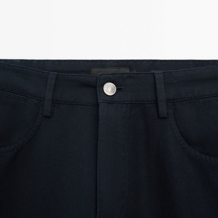 Moudda Massimo Dutti - Pantalon jean coton/lin coupe fuselée - Tunisie 5