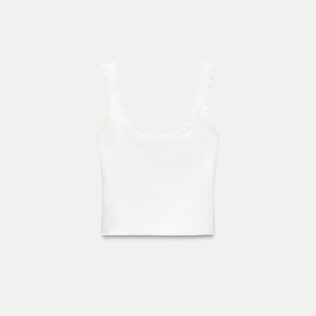 Moudda ZARA - Haut bretelles tricot ondulé extensible - Tunisie 1
