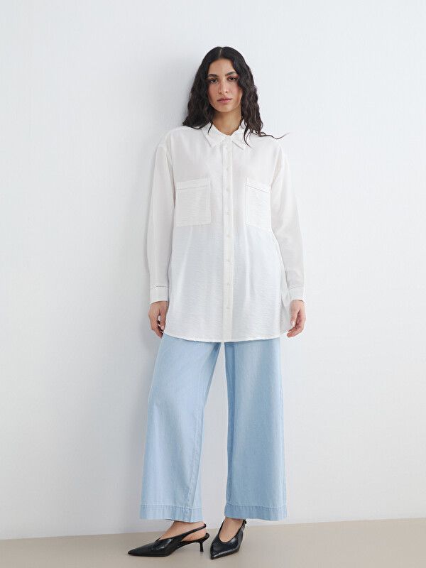 Moudda LC Waikiki - Pantalon en jean pour Femme couleur Bleu indigo clair rodé - Tunisie 1