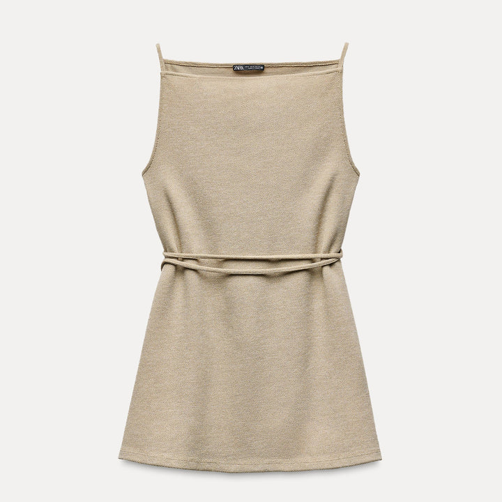 Moudda ZARA - Top Long à Ceinture Doux Piqué - Tunisie 2