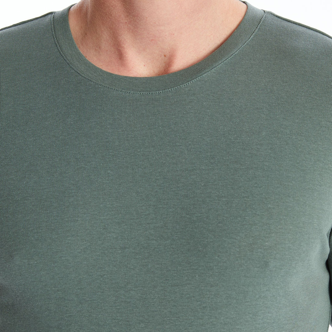 Moudda LC Waikiki - T-shirt jersey manches longues basique Homme Vert terne - Tunisie 4