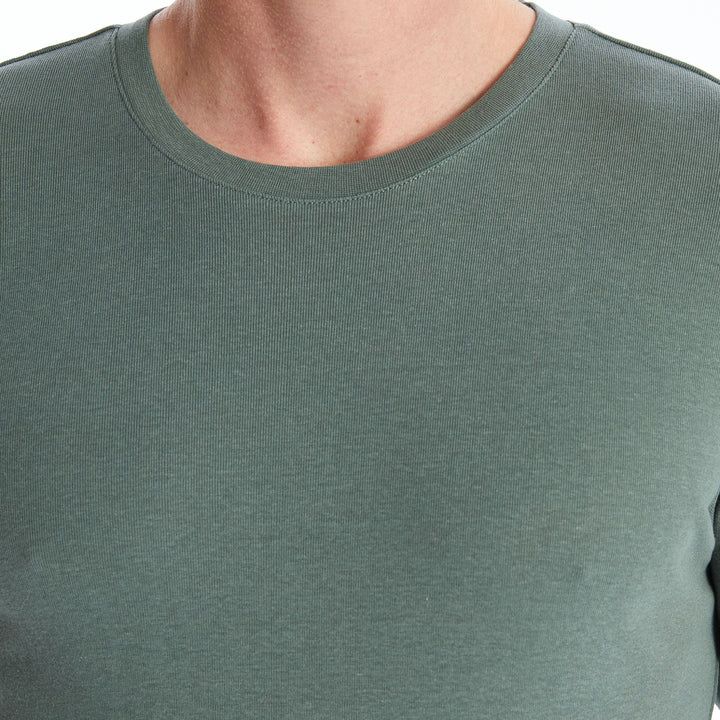 Moudda LC Waikiki - T-shirt jersey manches longues basique Homme Vert terne - Tunisie 4