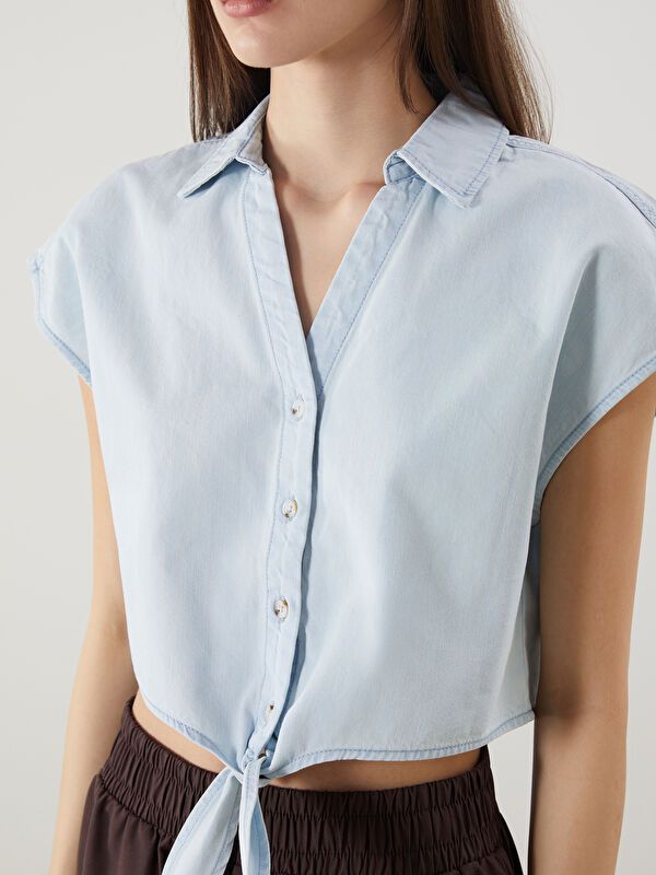 Moudda LC Waikiki - Chemise manches longues en jean pour Femme - Tunisie 3