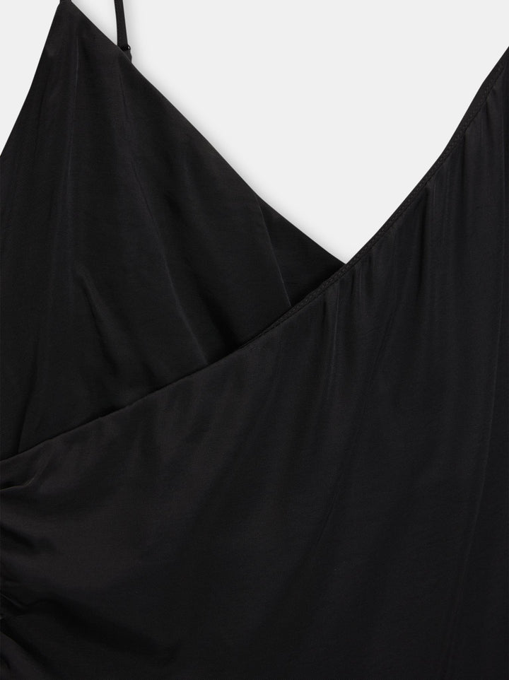 Moudda PULL & BEAR - Robe Midi Croisée Bretelles Fronces - Tunisie 4