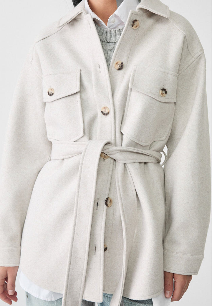 Moudda STRADIVARIUS - Surchemise Longue avec Ceinture Soft - Tunisie 4