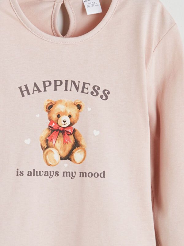 Moudda LC Waikiki - Body en jersey manches longues Fille Rose terne - Tunisie 3