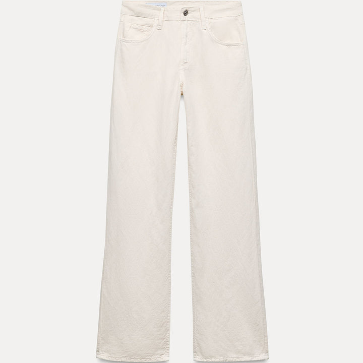 Moudda ZARA - Pantalon jambe large lin taille mi-haute - Tunisie 1