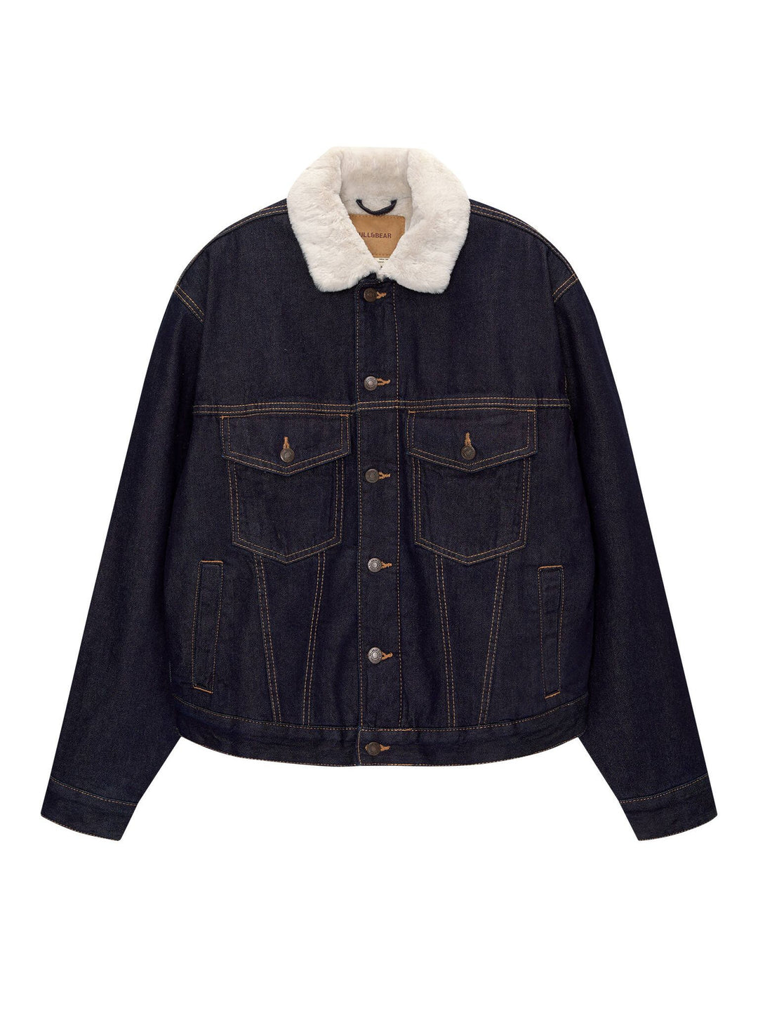 Moudda PULL & BEAR - Veste Denim Teddy Indigo Rinse - Tunisie 5