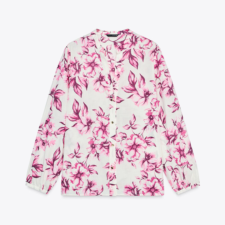 Moudda ZARA - Ensemble Blouse Coton Imprimée - Col Caja - Tunisie 1