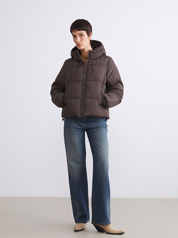 Moudda LC Waikiki - Manteau matelassé en nylon Femme Brun - Tunisie 2