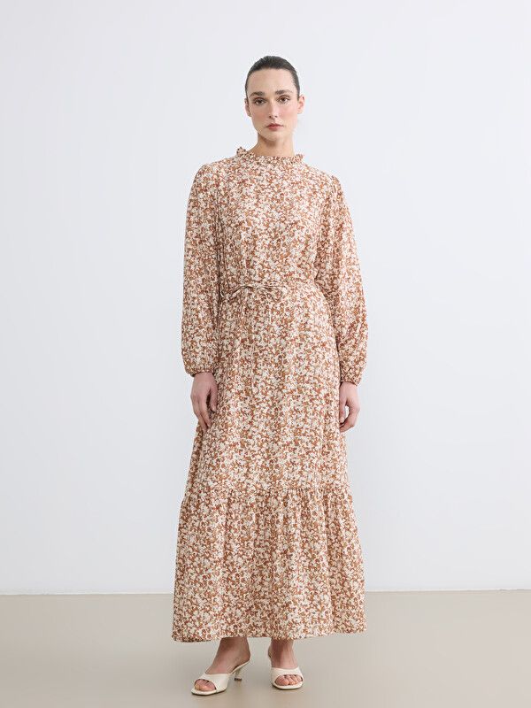 Moudda LC Waikiki - Robe manches longues en tissu pour Femme couleur Imprimé mixte - Tunisie 1