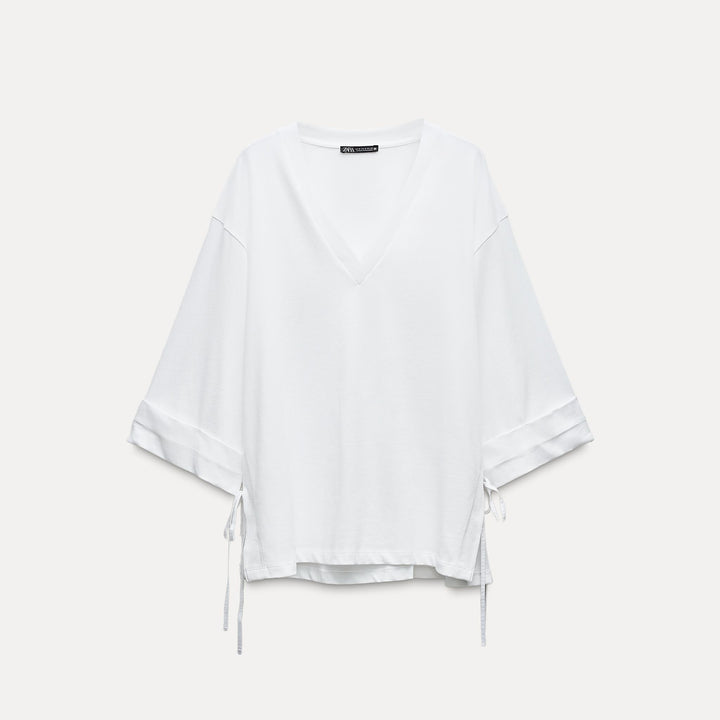 Moudda ZARA - T-shirt à Nœuds Latéraux - Tunisie 1
