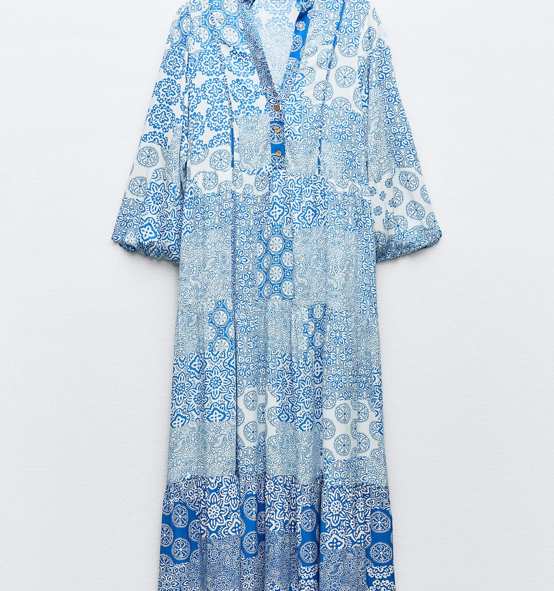 Moudda ZARA - Robe longue panneaux imprimés combinés - Tunisie 1