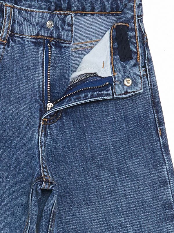 Moudda LC Waikiki - Pantalon tissé en denim Fille Lavage à l'acide bleu - Tunisie 3