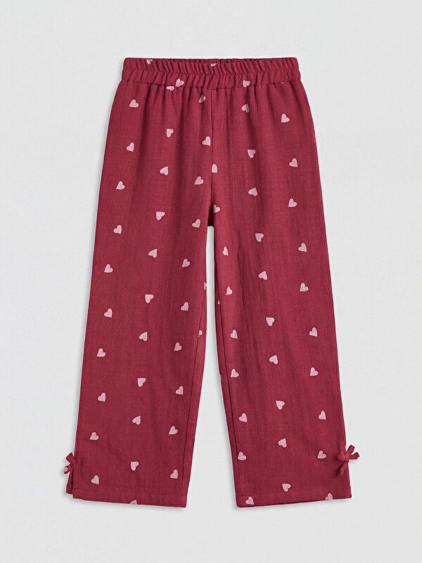Moudda LC Waikiki - Ensemble en tissu Filles pour Fille couleur Bordeaux imprimé - Tunisie 3