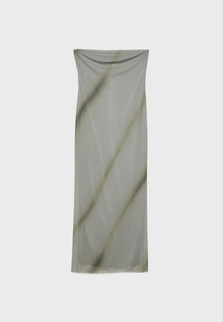 Moudda STRADIVARIUS - Robe Bandeau en Tulle Imprimé - Tunisie 2