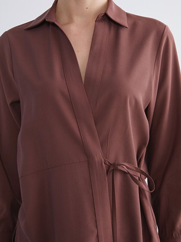 Moudda LC Waikiki - Tunique à manches longues Femme Brun - Tunisie 3