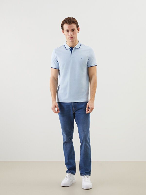 Moudda LC Waikiki - T-shirt col polo basique manches courtes en jersey - Tunisie 2