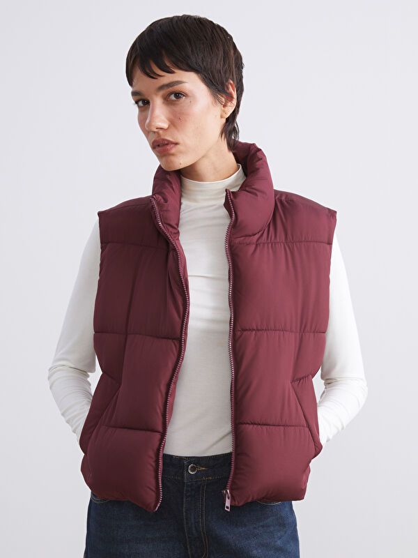 Moudda LC Waikiki - Veste sans manches Femme Bourgogne - Tunisie 1