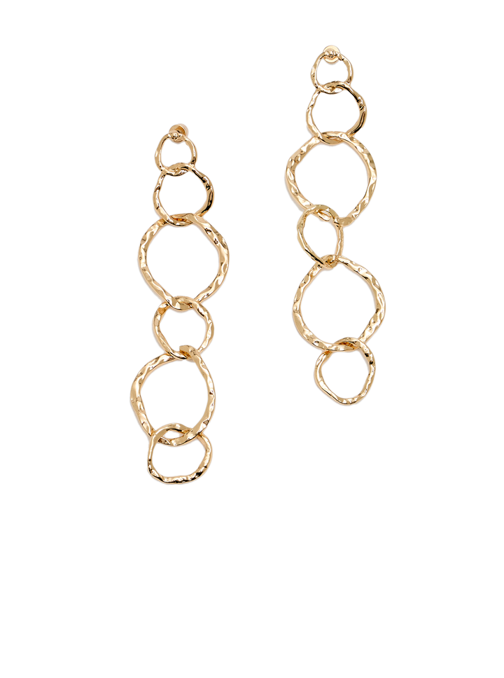 Moudda STRADIVARIUS - Boucle d'Oreille Longue Cercle Texturé - Tunisie 3