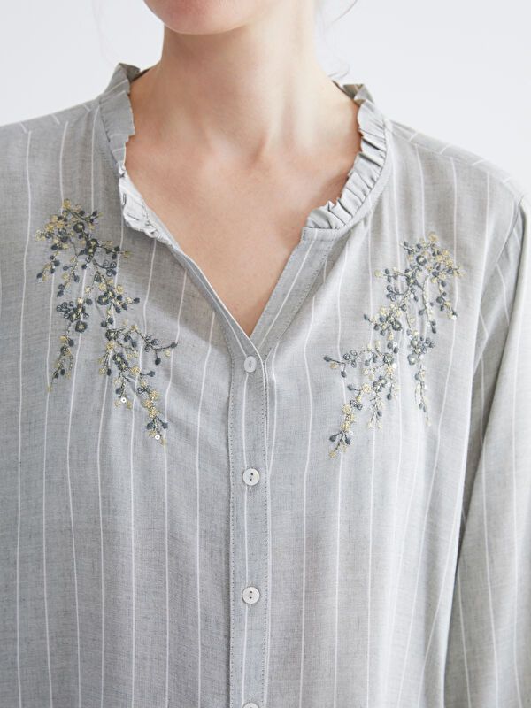 Moudda LC Waikiki - Chemise manches longues en tissu pour Femme - Tunisie 3
