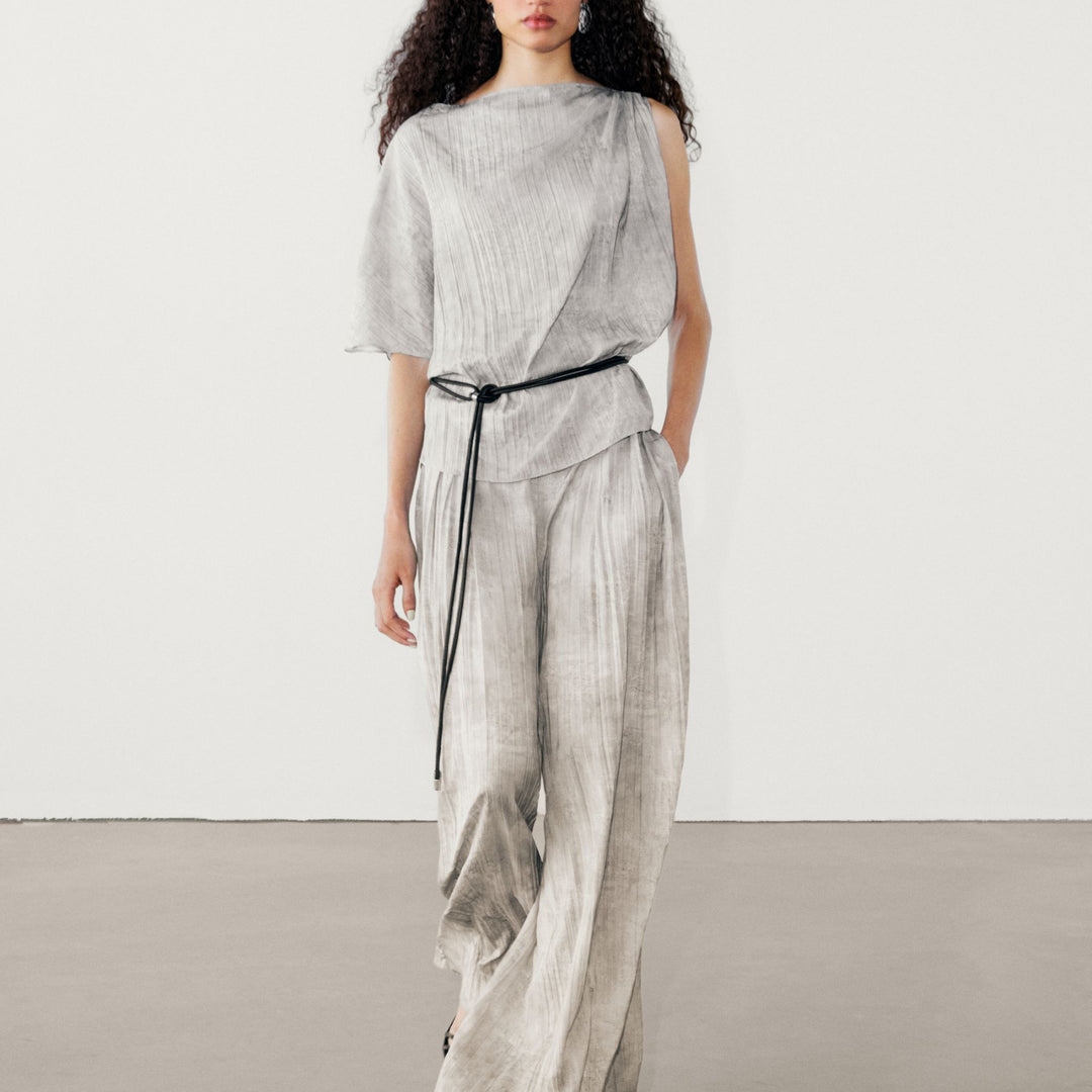 Moudda Massimo Dutti - Pantalon imprimé plissé - Tunisie 7