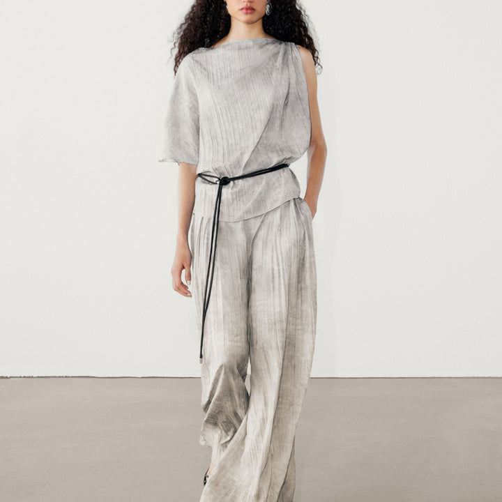 Moudda Massimo Dutti - Pantalon imprimé plissé - Tunisie 7