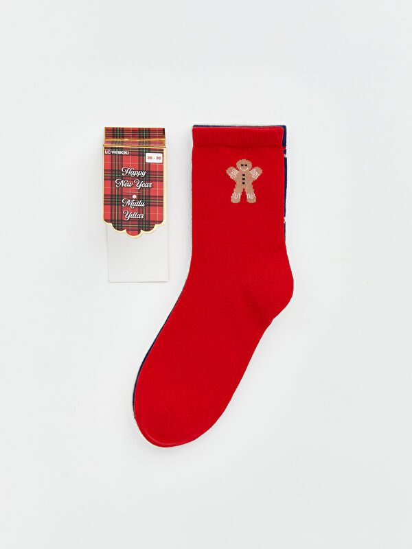 Moudda LC Waikiki - Chaussettes cheville couleur Rouge pour femmes - Tunisie 1