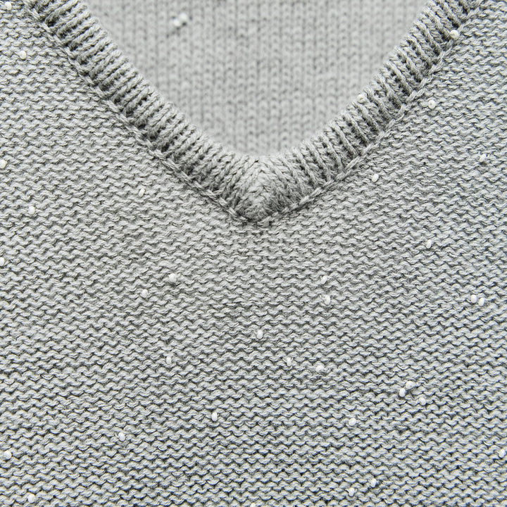 Moudda ZARA - Pull encolure bateau col en V dos perles coordonné - Tunisie 4