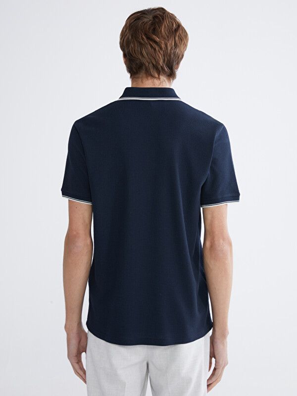 Moudda LC Waikiki - T-shirt manches courtes en jersey pour Homme couleur Bleu marine - Tunisie 4