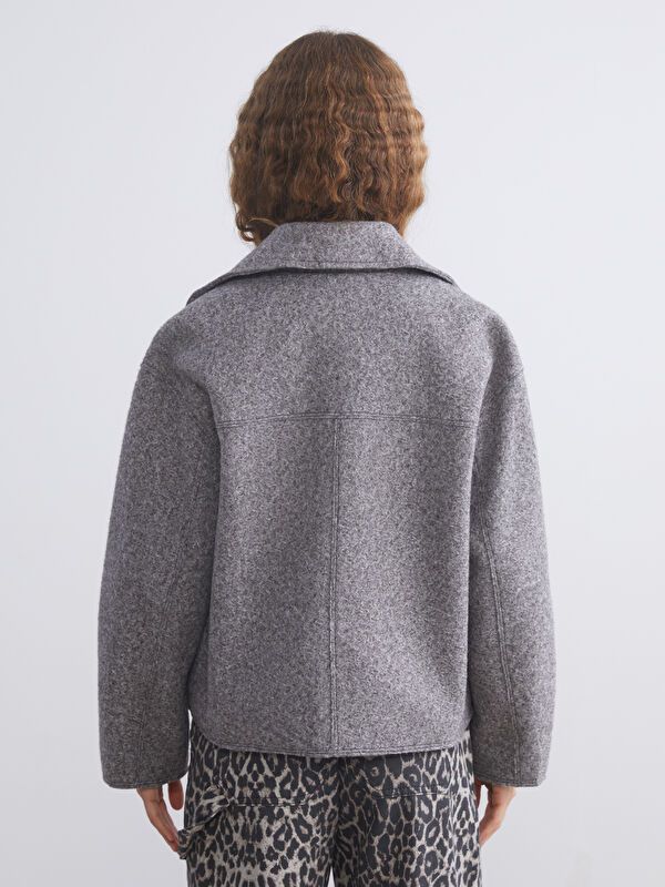 Moudda LC Waikiki - Manteau effet laine Femme Anthracite - Tunisie 5