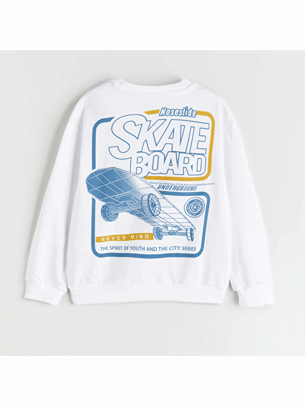 Moudda LC Waikiki - Sweatshirt en jersey Garçon Buxe blanc - Tunisie 1