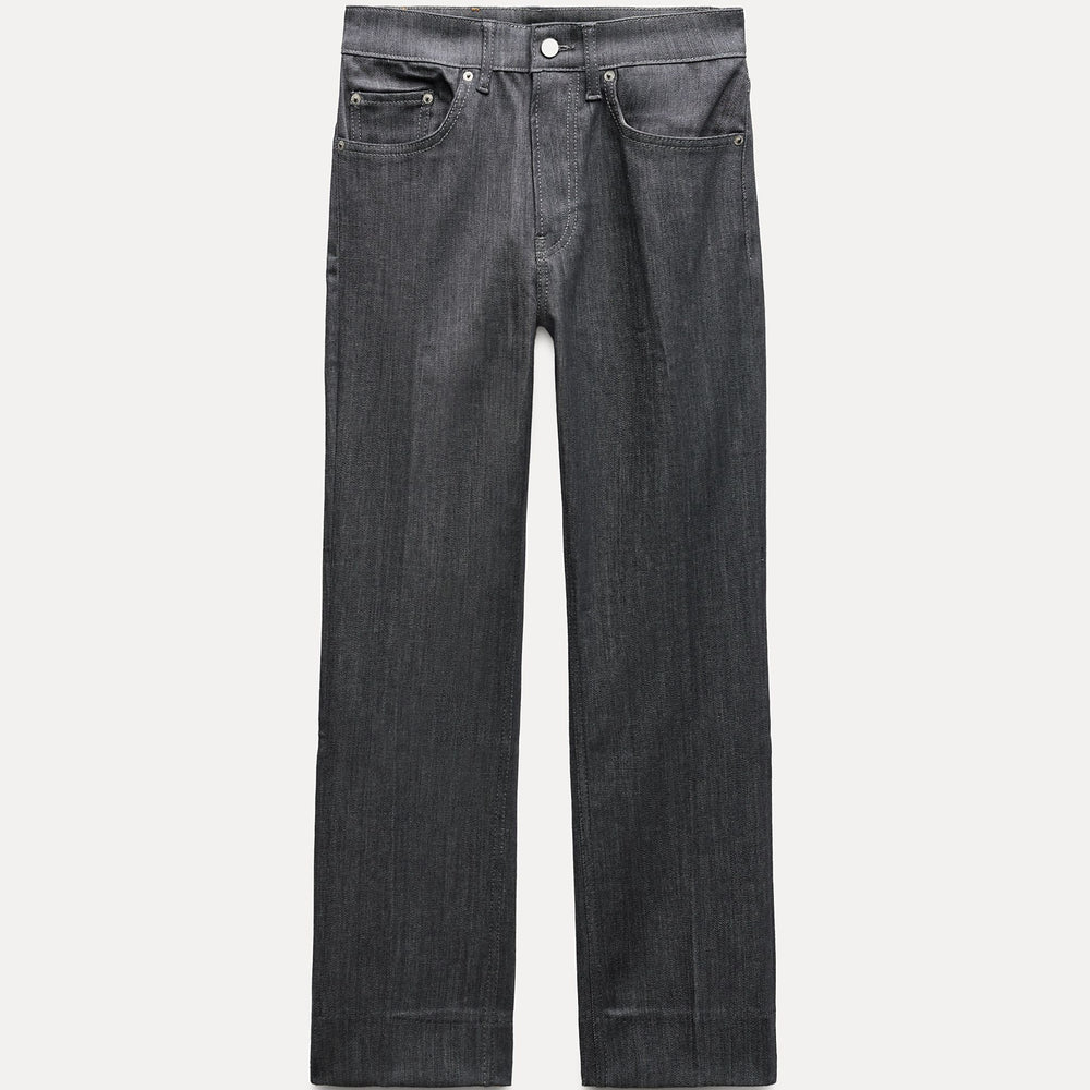 Moudda ZARA - Jean bootcut taille haute court gris froid - Tunisie 2