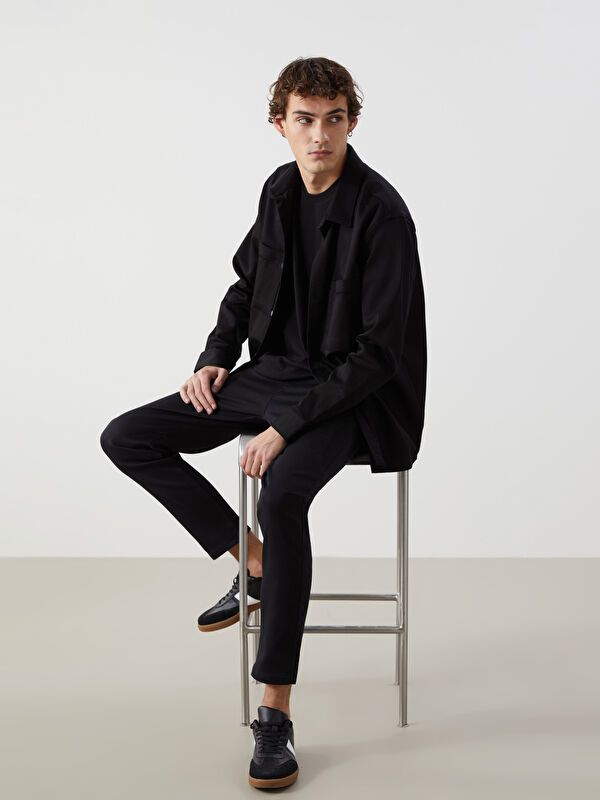 Moudda LC Waikiki - Pantalon mi-saison en tissu couleur Noir pour hommes - Tunisie 1