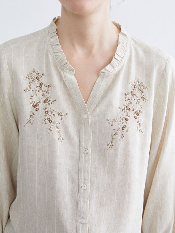 Moudda LC Waikiki - Chemise manches longues en tissu pour Femme - Tunisie 3