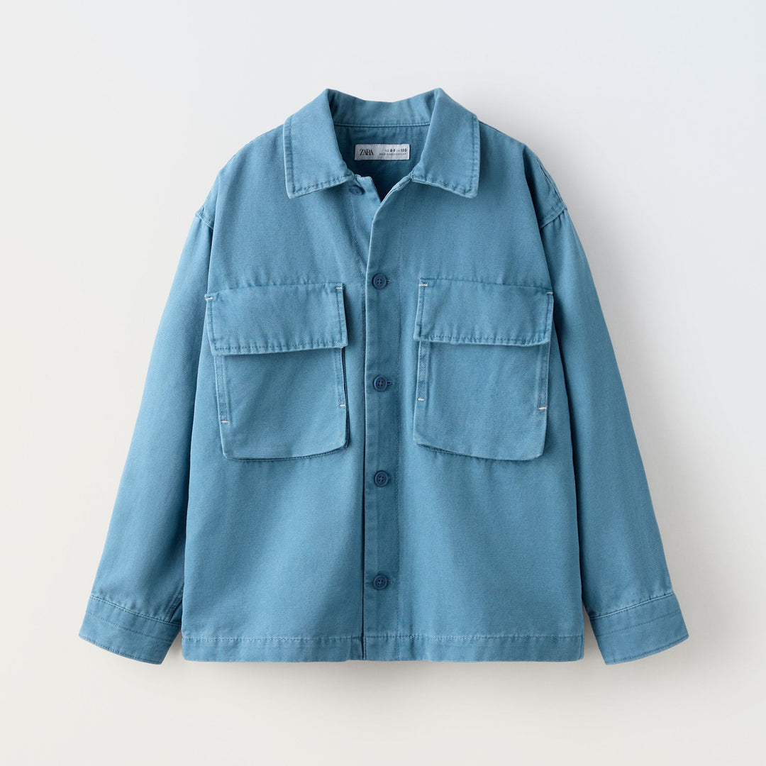 Moudda ZARA - Chemise surchemise toile bleue poches - Tunisie 1