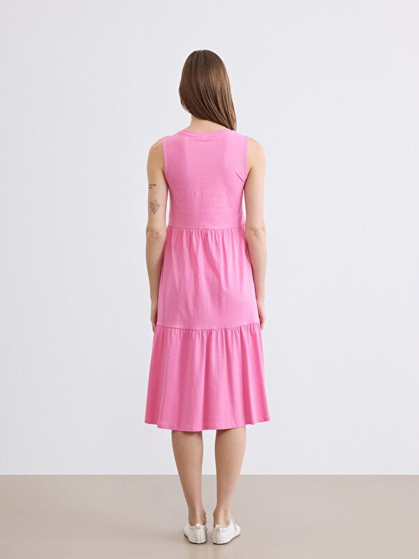 Moudda LC Waikiki - Robe maternité en jersey manches courtes pour Femme couleur Rose lilas - Tunisie 4