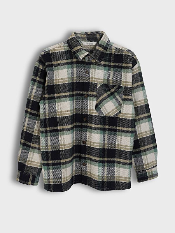 Moudda LC Waikiki - Chemise tissée manches longues Garçon Carreaux vert terneux - Tunisie 1