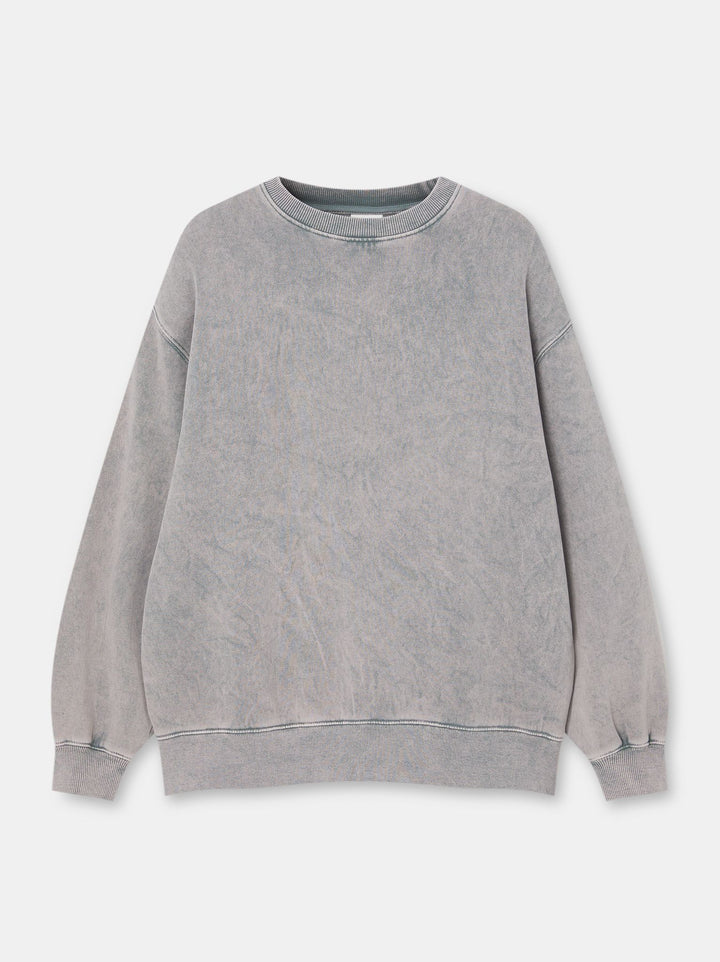 Moudda PULL & BEAR - Sweat Basique Col Rond Semi Oversize Fleece Gris - Tunisie 3