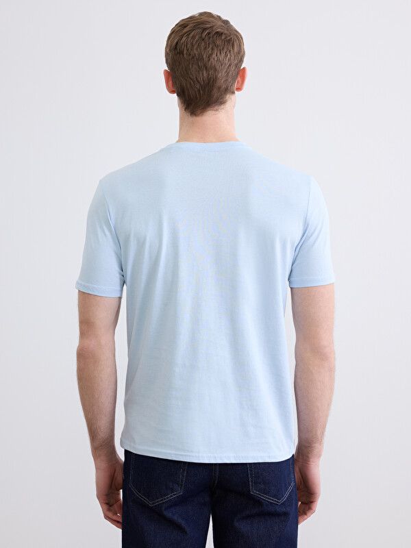Moudda LC Waikiki - T-shirt imprimé manches courtes en jersey pour Homme couleur Bleu clair - Tunisie 4