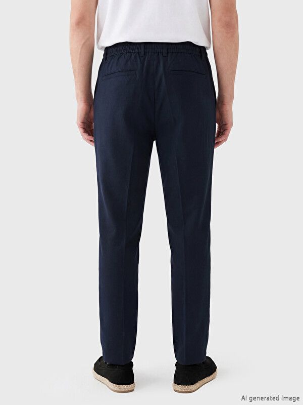 Moudda LC Waikiki - Pantalon mi-saison en tissu pour Homme couleur Bleu marine - Tunisie 4