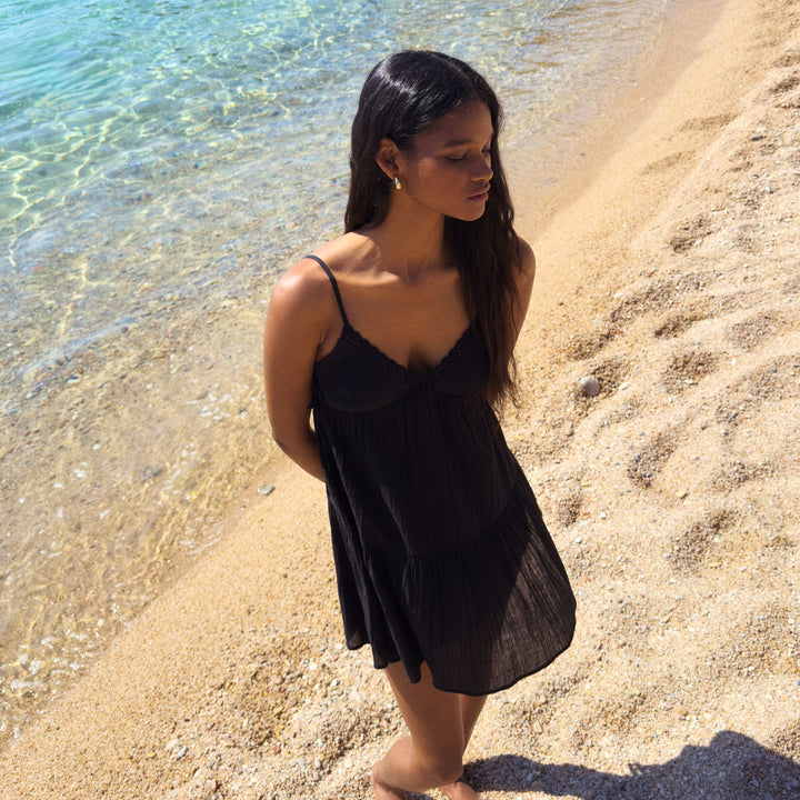 Moudda BERSHKA - Robe Mini Bambula - Dentelle Encolure - Tunisie 1