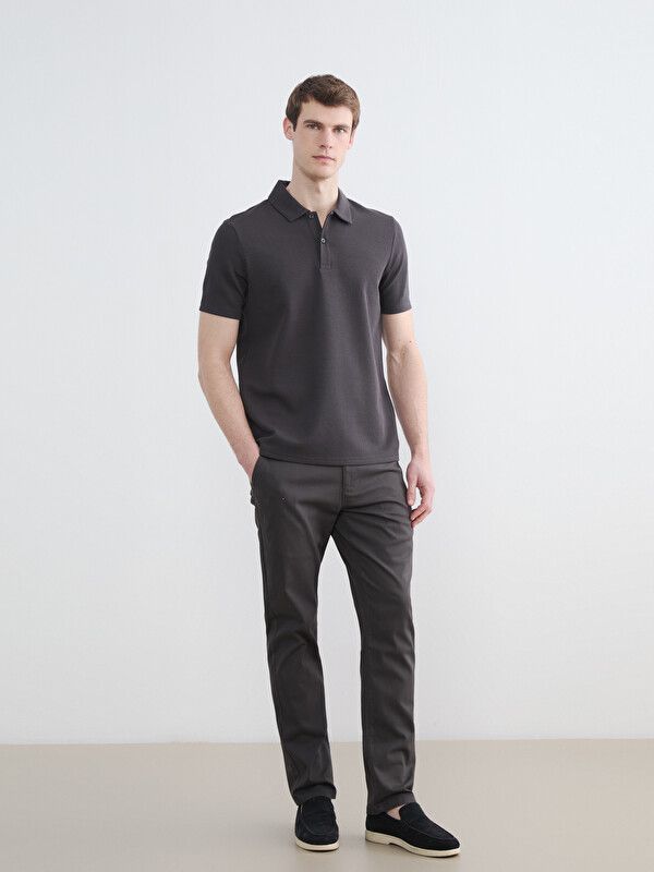 Moudda LC Waikiki - T-shirt manches courtes en jersey pour Homme couleur Anthracite - Tunisie 2