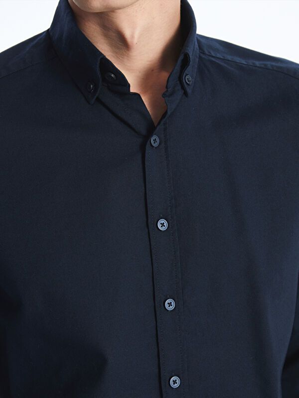 Moudda LC Waikiki - Chemise tissée manches longues Homme Marine - Tunisie 3