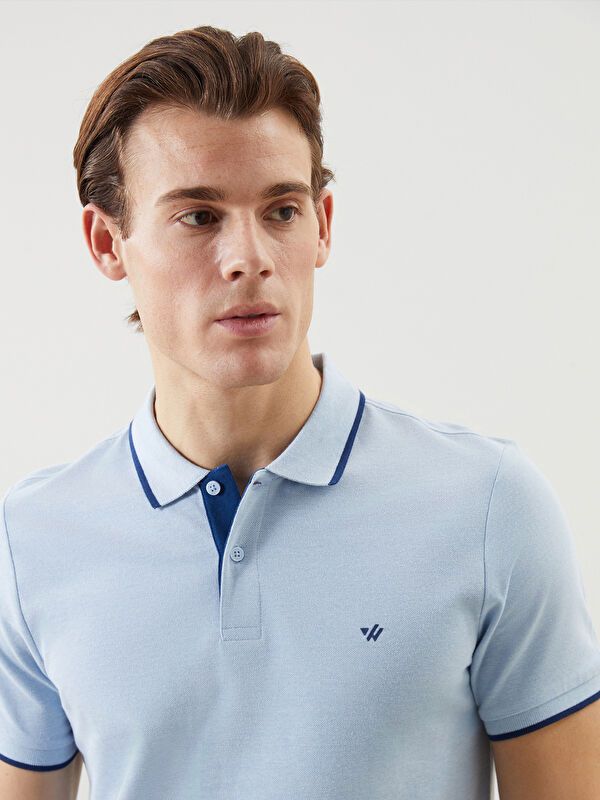 Moudda LC Waikiki - T-shirt col polo basique manches courtes en jersey - Tunisie 1