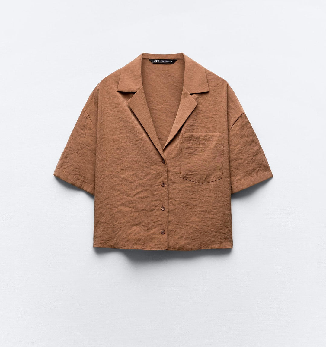 Moudda ZARA - Chemise fluide manches courtes col chemise poche - Tunisie 1