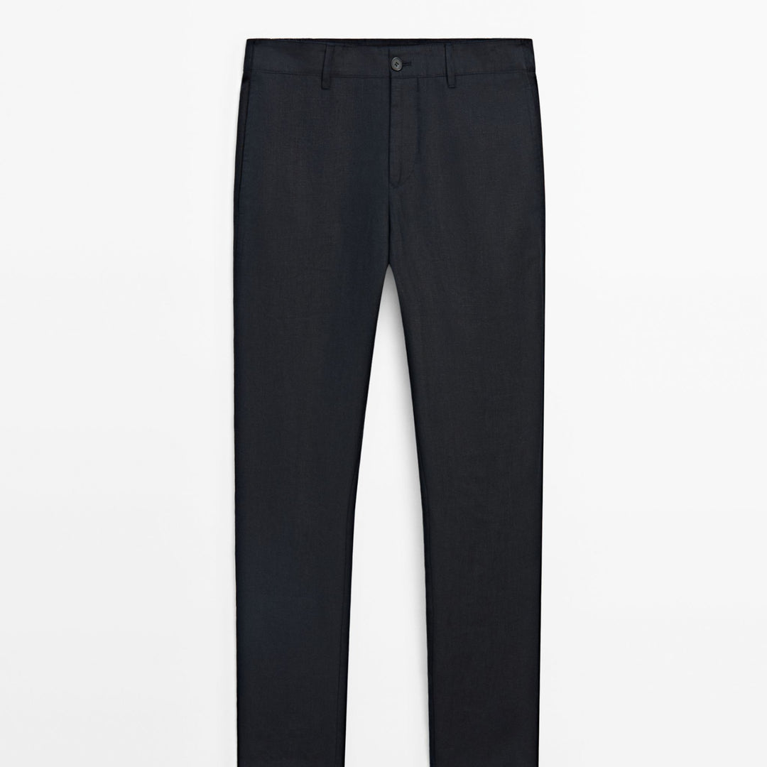 Moudda Massimo Dutti - Pantalon 100 % lin sophistiqué fuselé - Tunisie 2