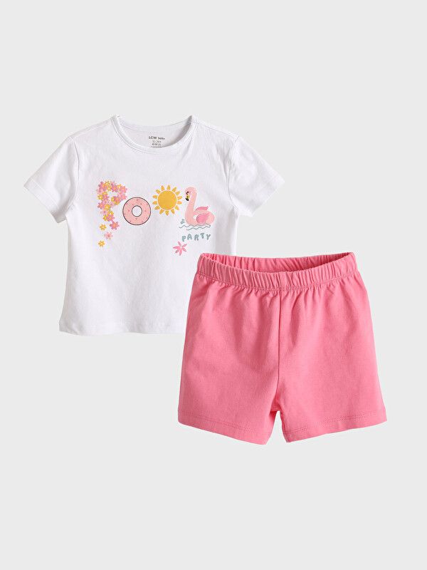 Moudda LC Waikiki - Ensemble manches courtes pour Fille couleur Blanc optique - Tunisie 1
