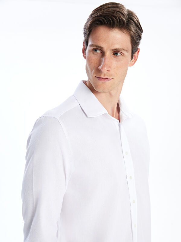 Moudda LC Waikiki - Chemise tissée manches longues Homme Buxe blanc - Tunisie 1